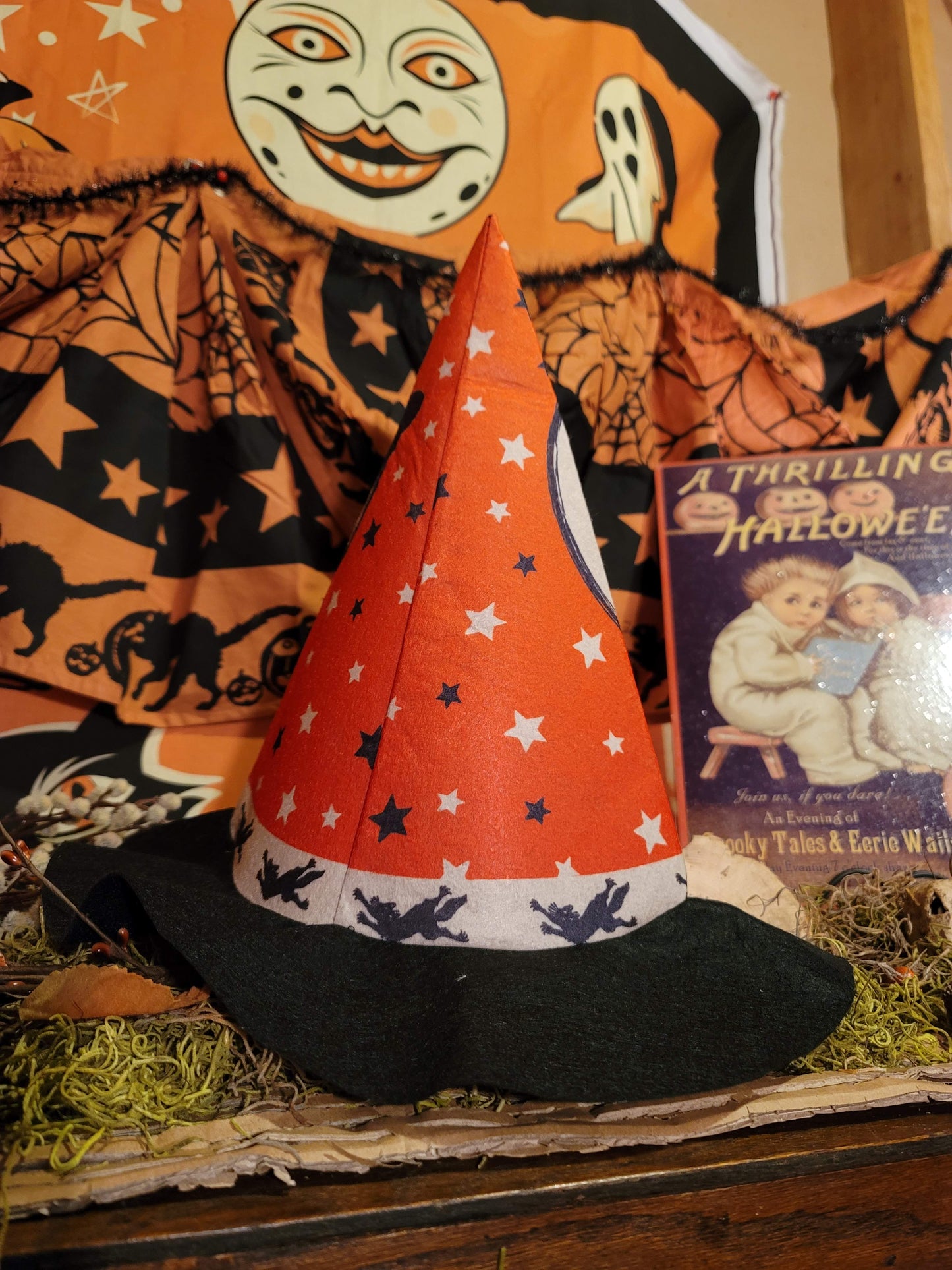 Vintage Halloween Style Felt Witch Hat