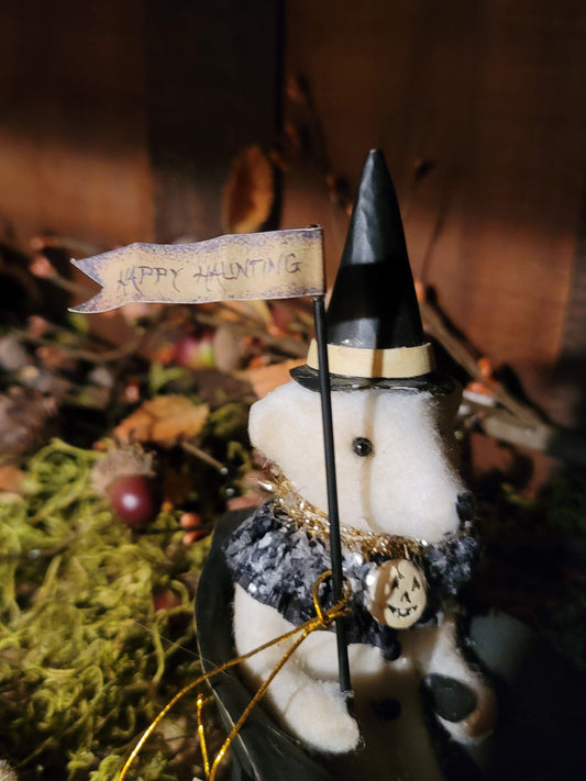 Vintage Halloween Style Bethany Lowe Vicki Smyers Bear in Witch Shoe Figurine