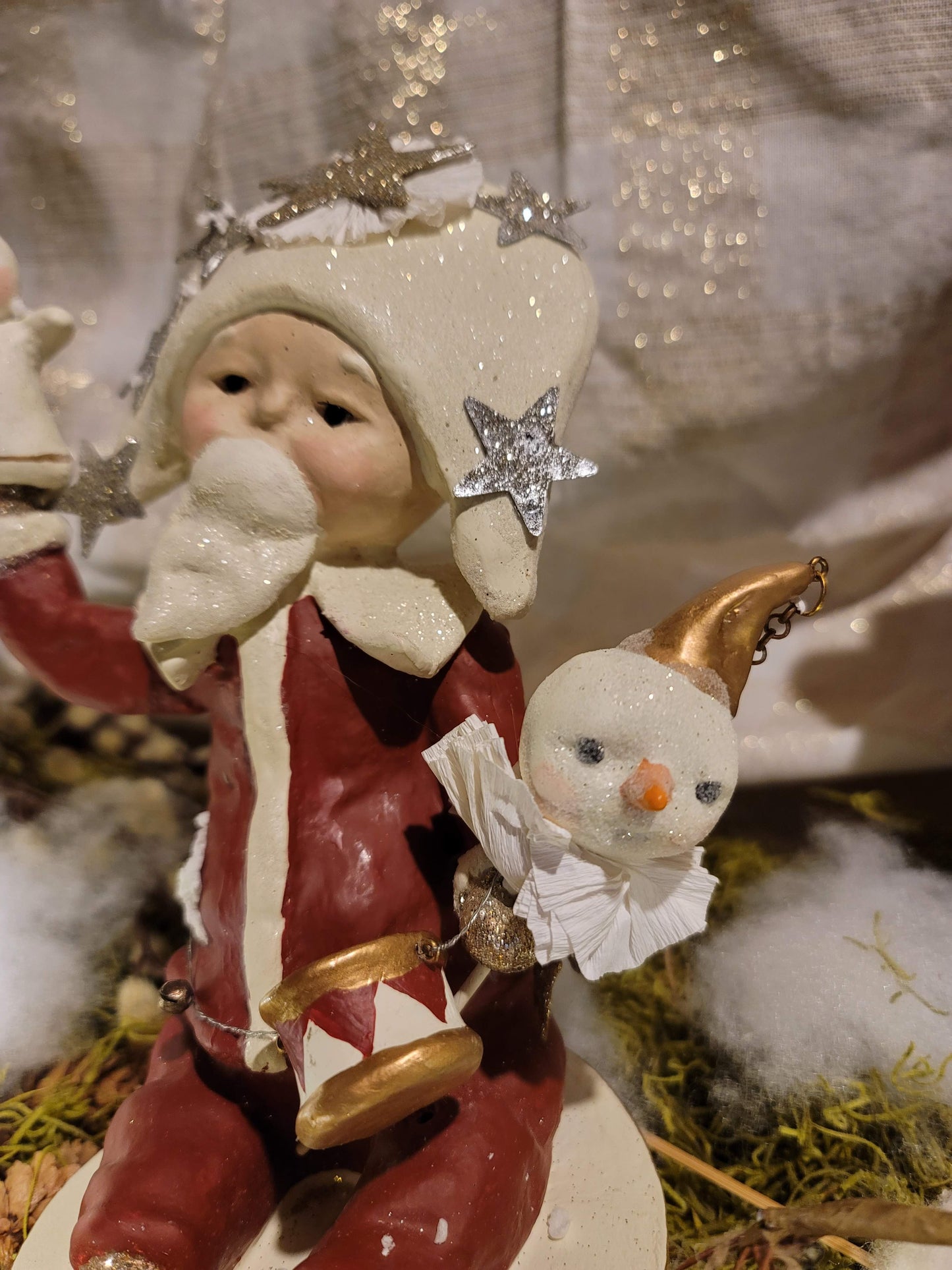 Folk Art Christmas Dee Harvey Santas Snow Puppets Figurine