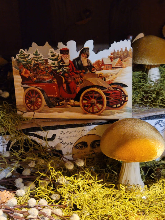 Vintage Victorian Christmas Style Father Christmas Santa Gift Container