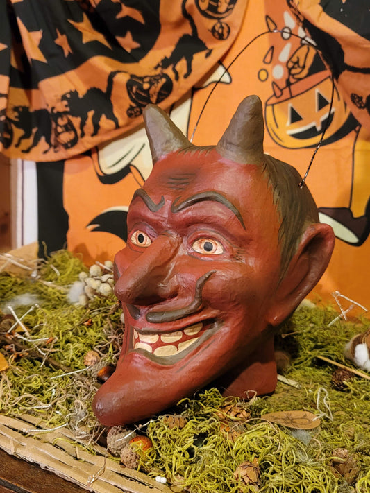 Vintage Halloween Style Wrothabyss Devil Head Candy Container
