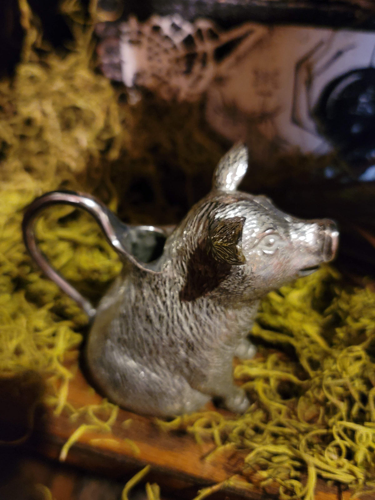Vagabond House Pewter Boar Hog Swine Creamer Pitcher