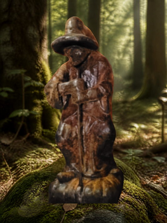 Vintage Halloween Folk Art Rootwood Witch β Vintage Folk-Art LARGE Wax Figure