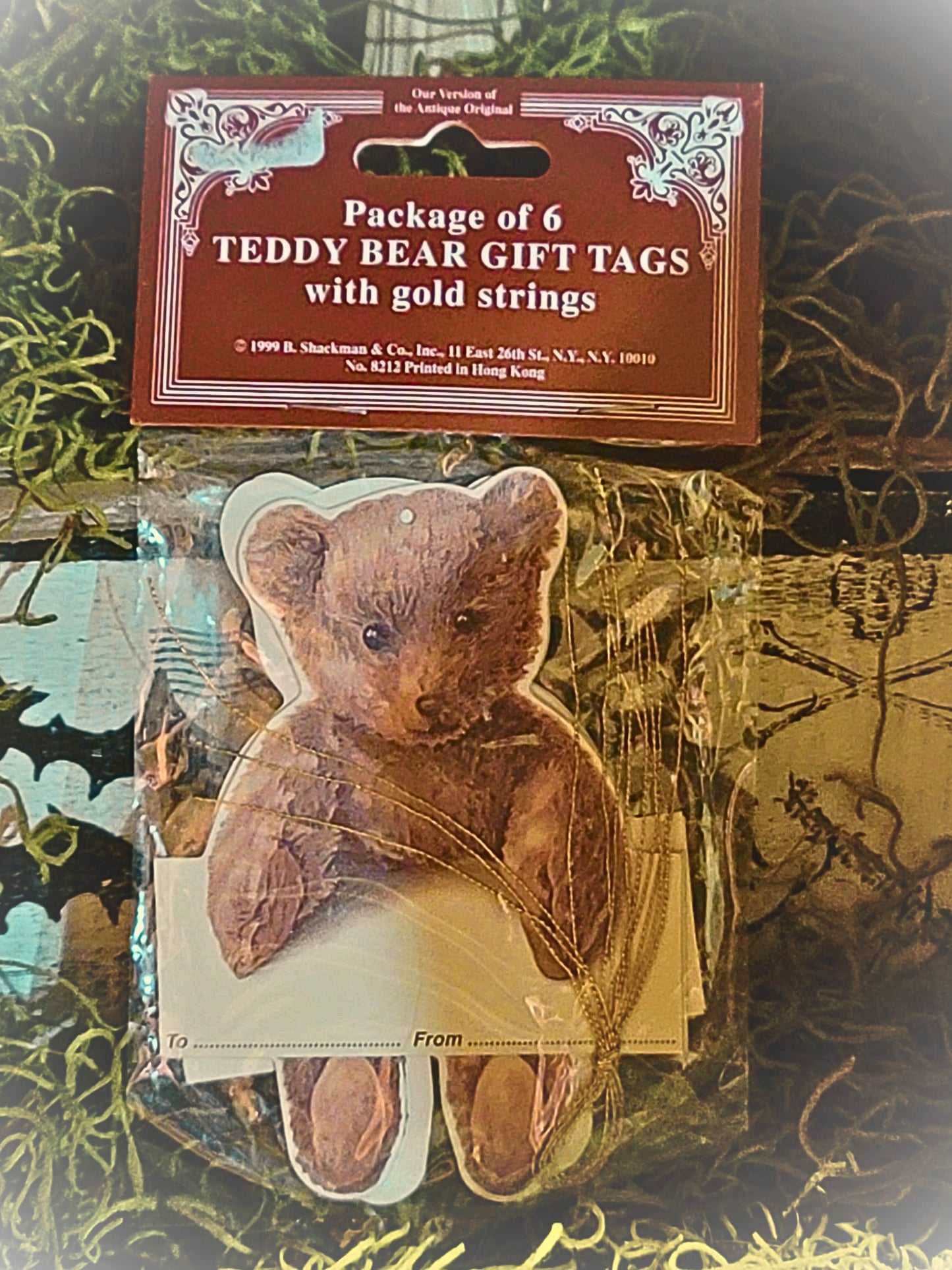 Vintage Christmas Style Teddy Bear Gift Tags