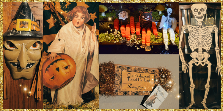 Tharnwycks Halloween Cards, Garland, Linens and Decorations