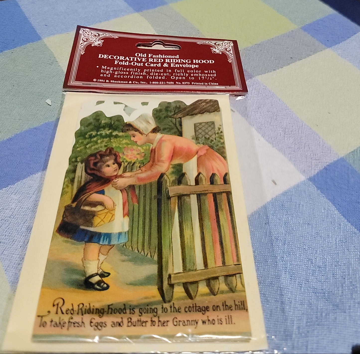 Vintage Victorian Style Red Riding Hood Panorama Card