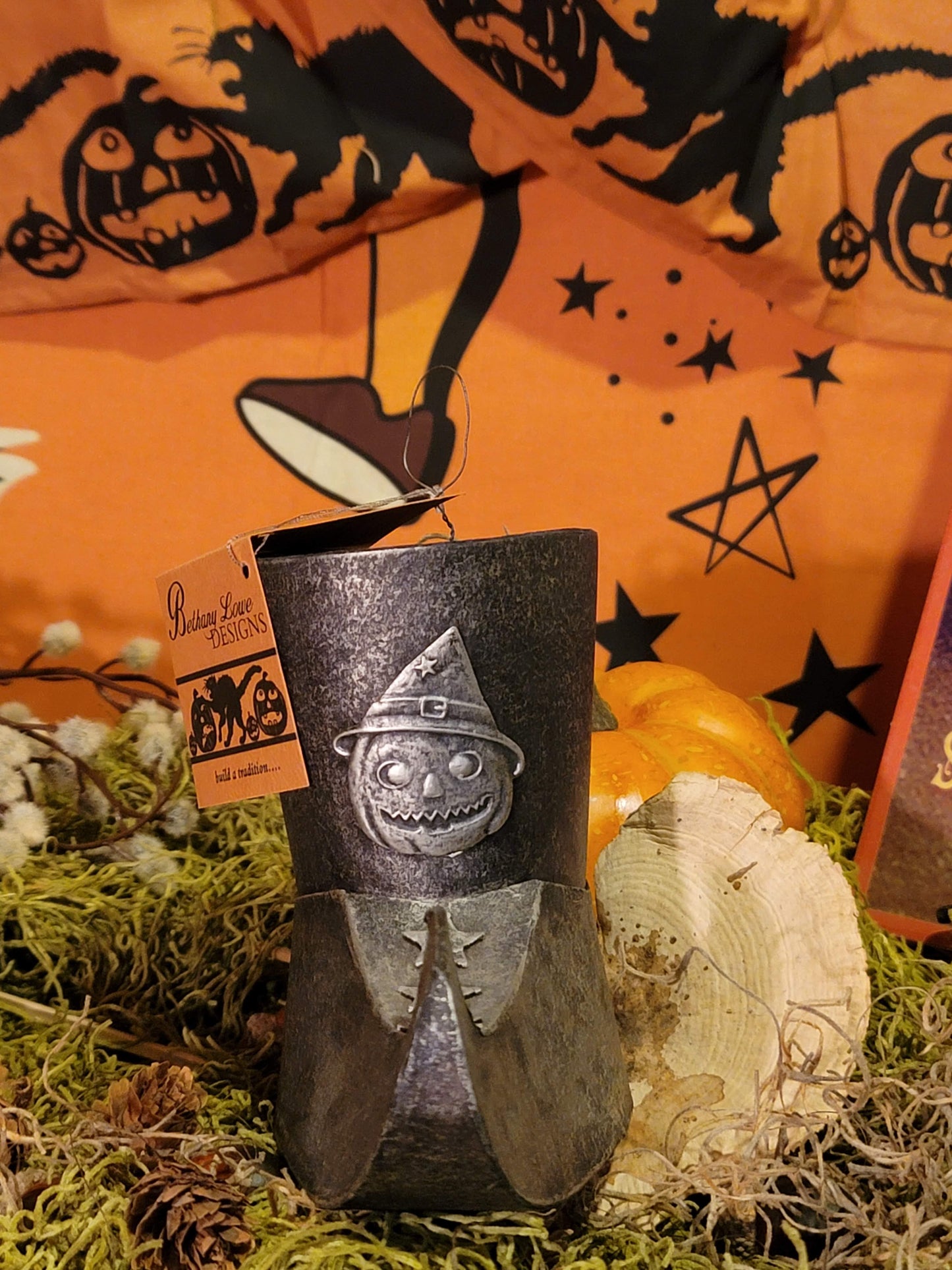 Vintage Halloween style Bethany Lowe paper mache witch boot collectible RARE