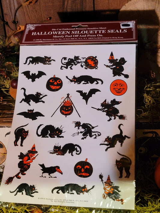 Vintage German Halloween Style Stickers RARE