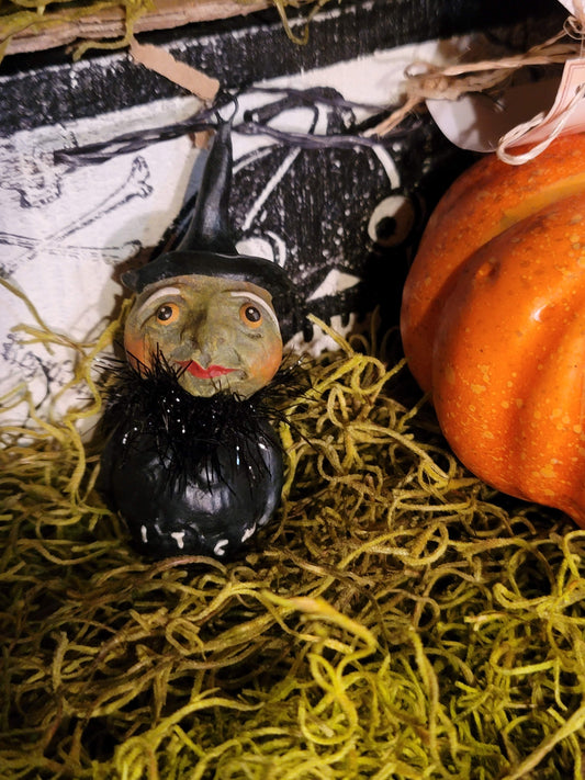 Vintage Halloween Style Hop Hop Jingle Boo Green Witch Ornament Bethany Lowe