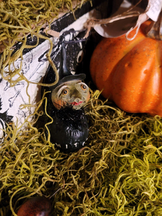 Vintage Halloween Style Hop Hop Jingle Boo Green Witch Ornament Bethany Lowe