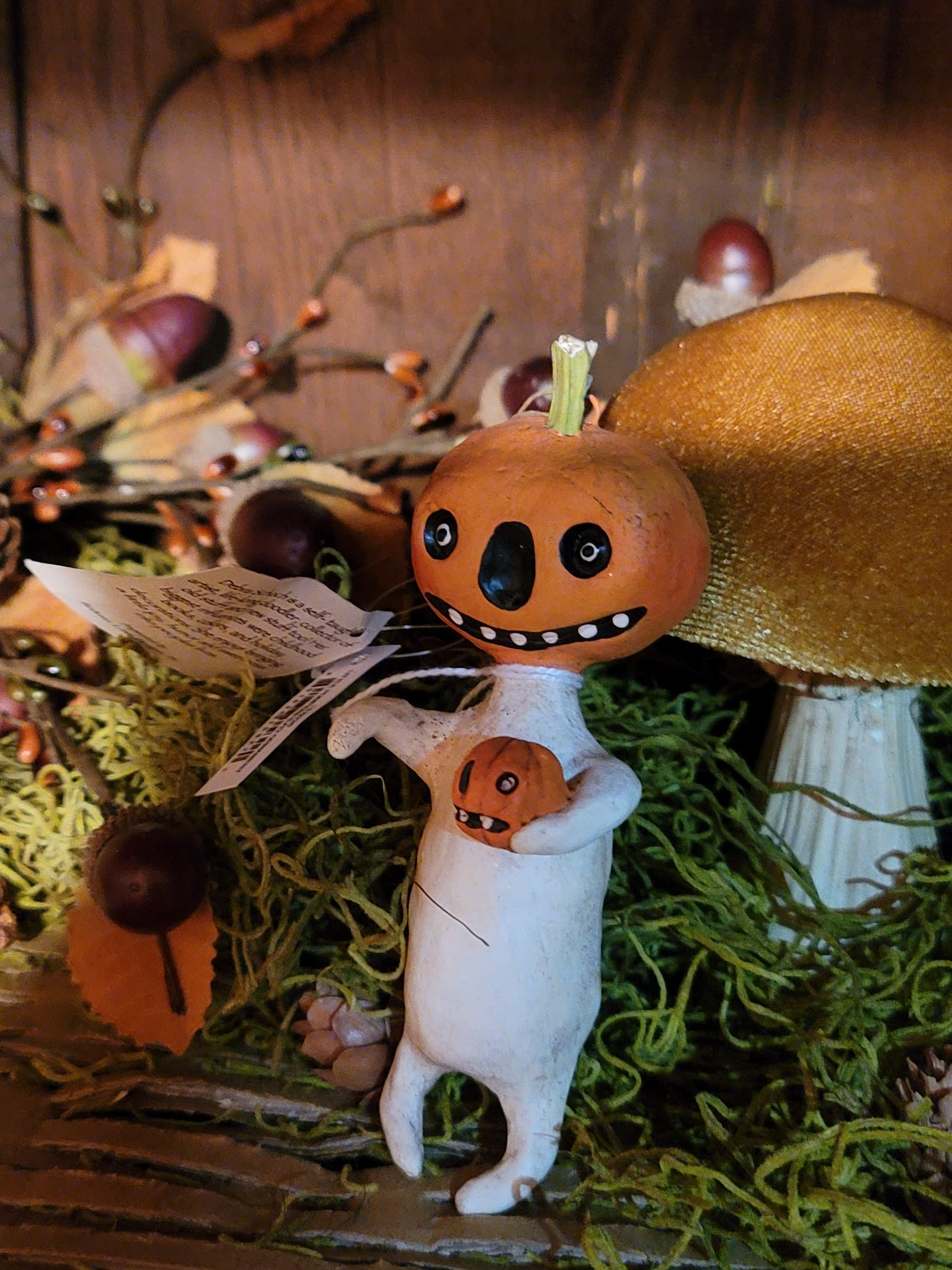 Vintage Halloween Style Debra Schoch Hop Hop Jingle Boo Pumpkin Ghost Ornament