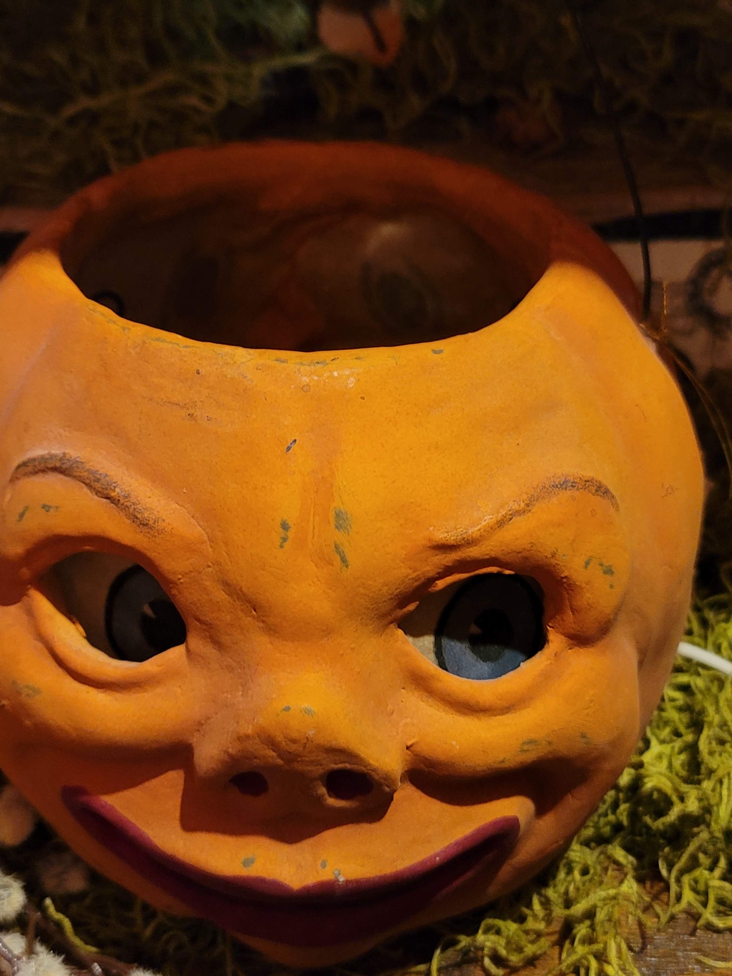 Vintage Halloween Style Resin Mache Pumpkin Lantern Bruce Elias Bethany Lowe Hobgoblins