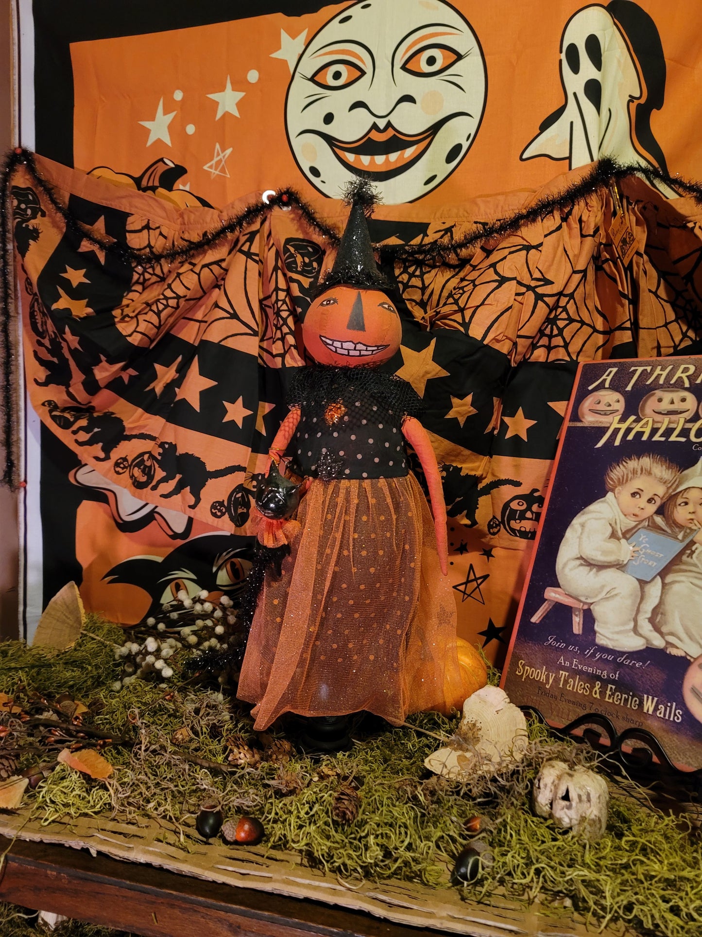 Vintage Halloween Kim Kohler Bethany Lowe Pumpkin Witch Figurine