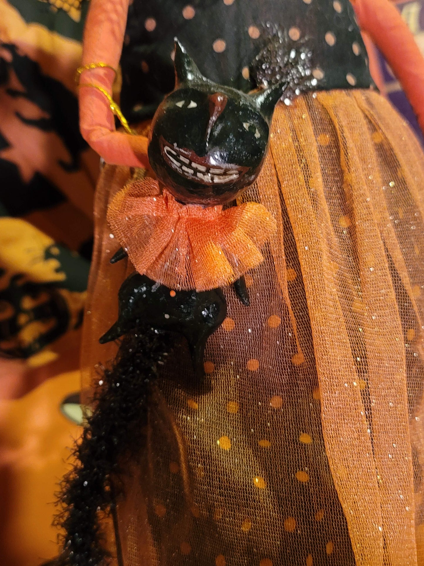 Vintage Halloween Kim Kohler Bethany Lowe Pumpkin Witch Figurine