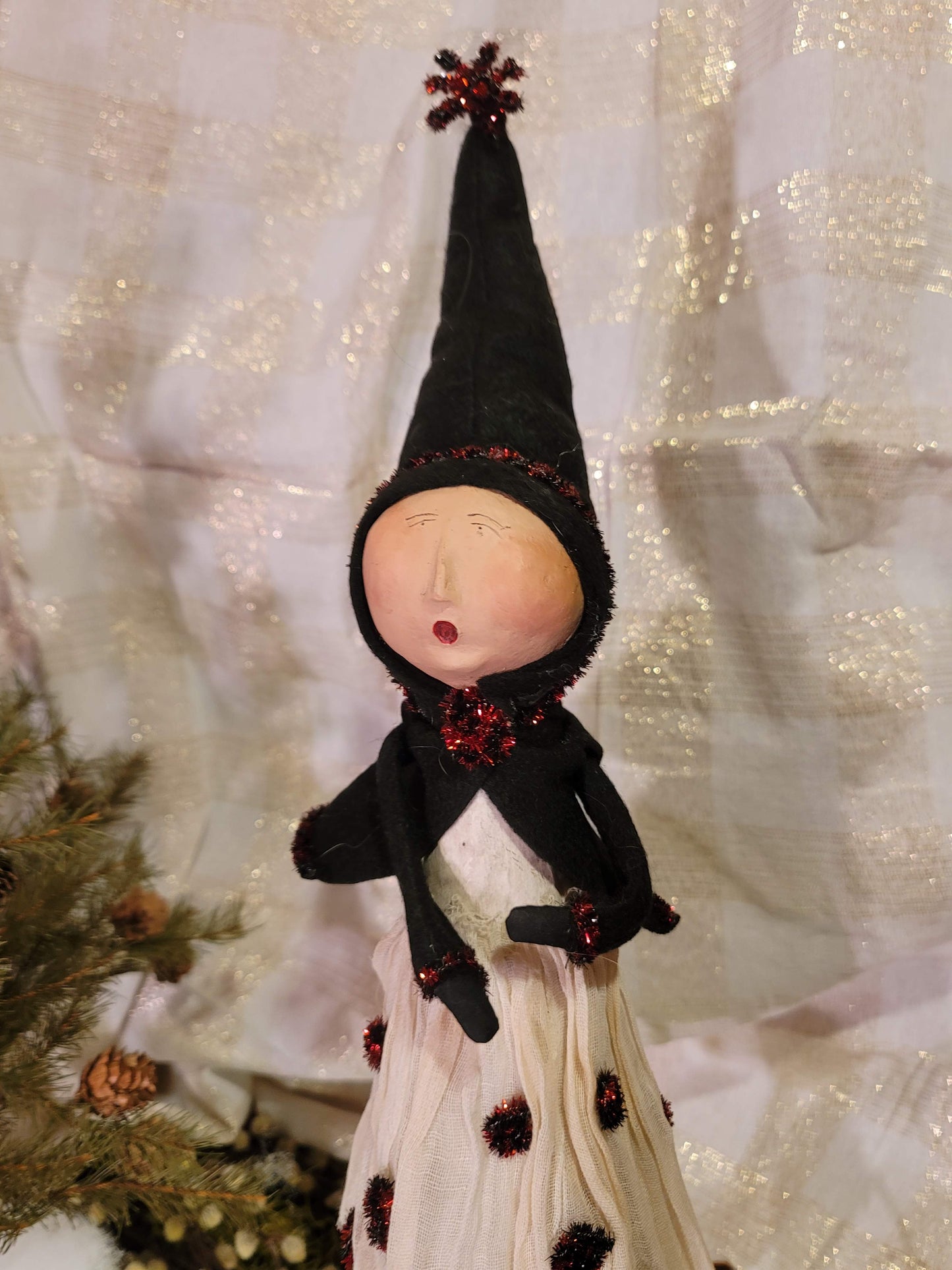 Vintage Collectible Christmas Folk Art Hammershmidt Party Patty Figurine