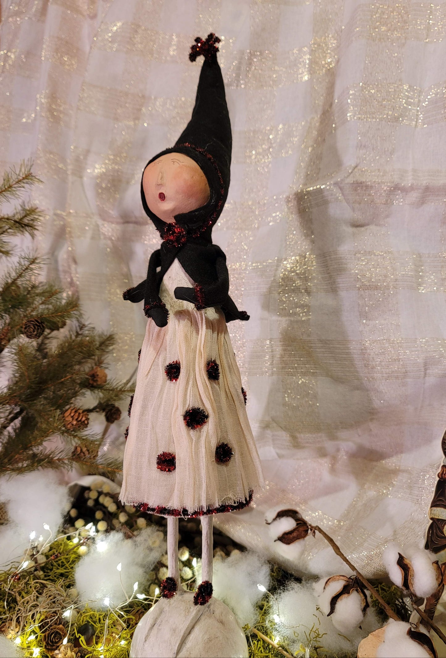Vintage Collectible Christmas Folk Art Hammershmidt Party Patty Figurine
