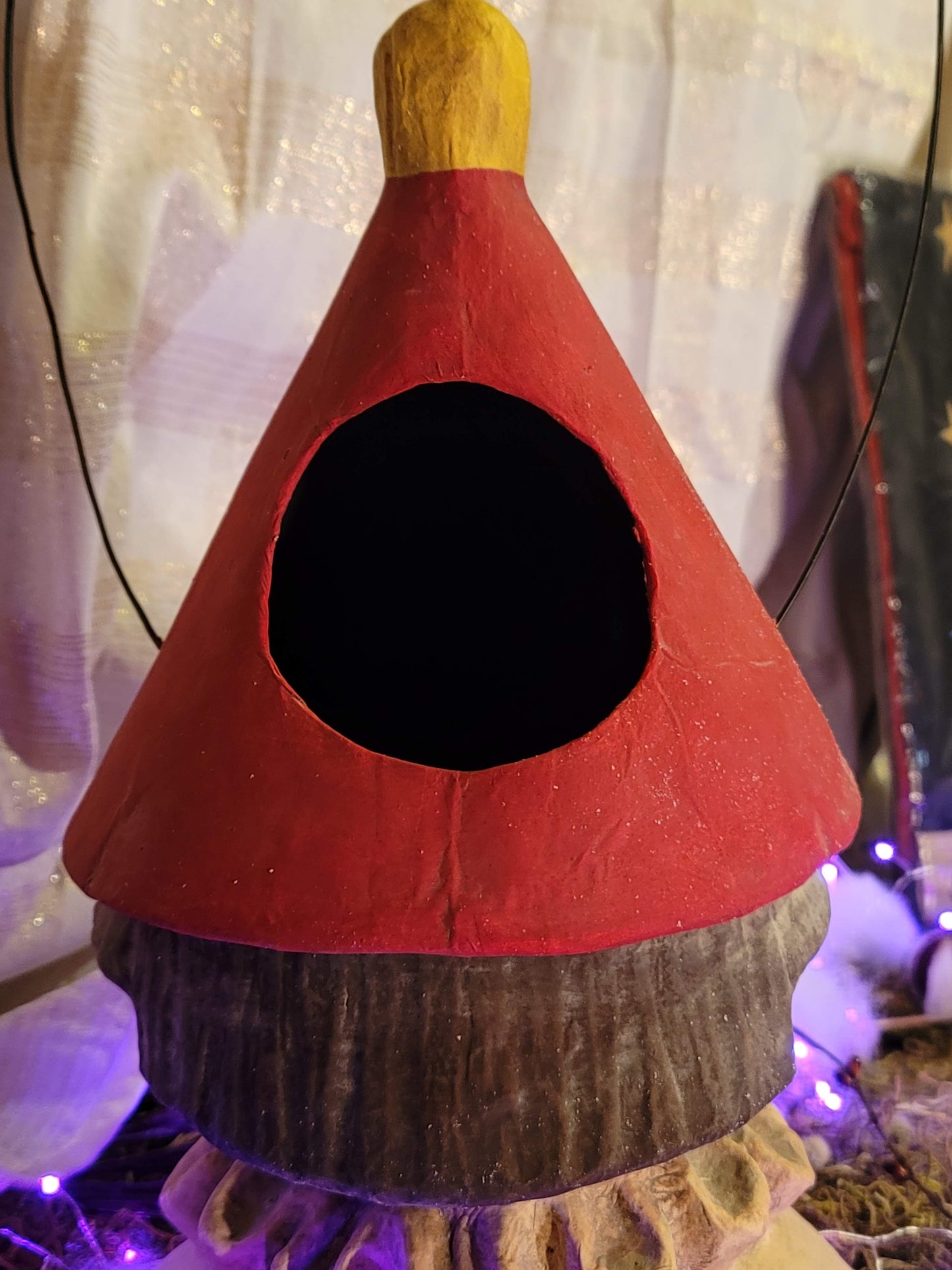 Vintage Halloween Style Circus Victorian Paper Mache Clown Bucket
