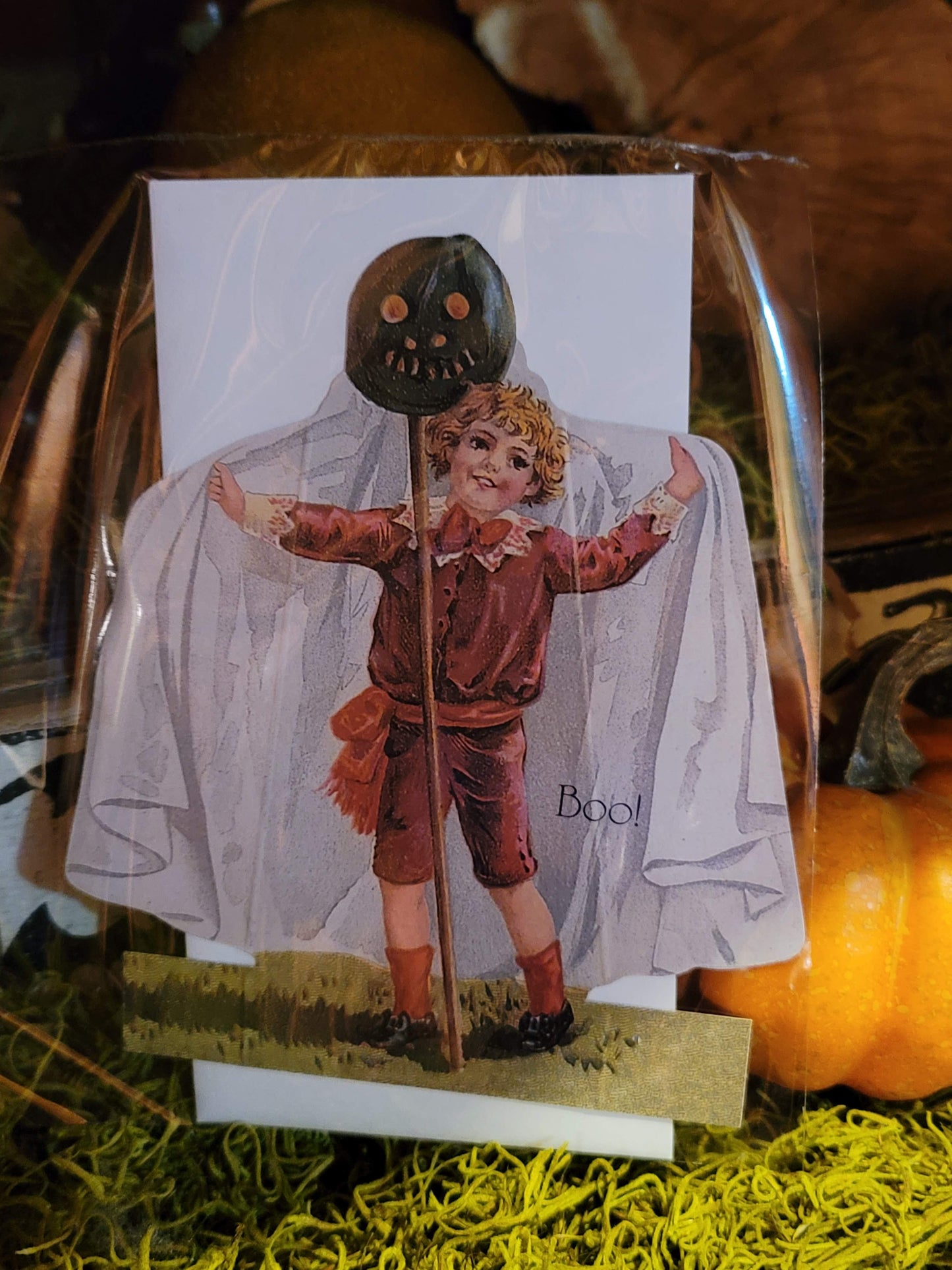 Vintage Halloween Style Boo Flasher Card