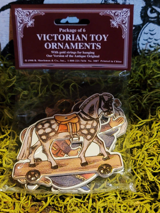 Vintage Victorian Style Toy Christmas Ornaments Set
