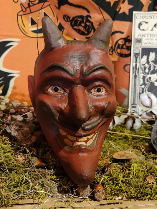 Vintage Halloween Style Wrothabyss Devil Head Candy Container