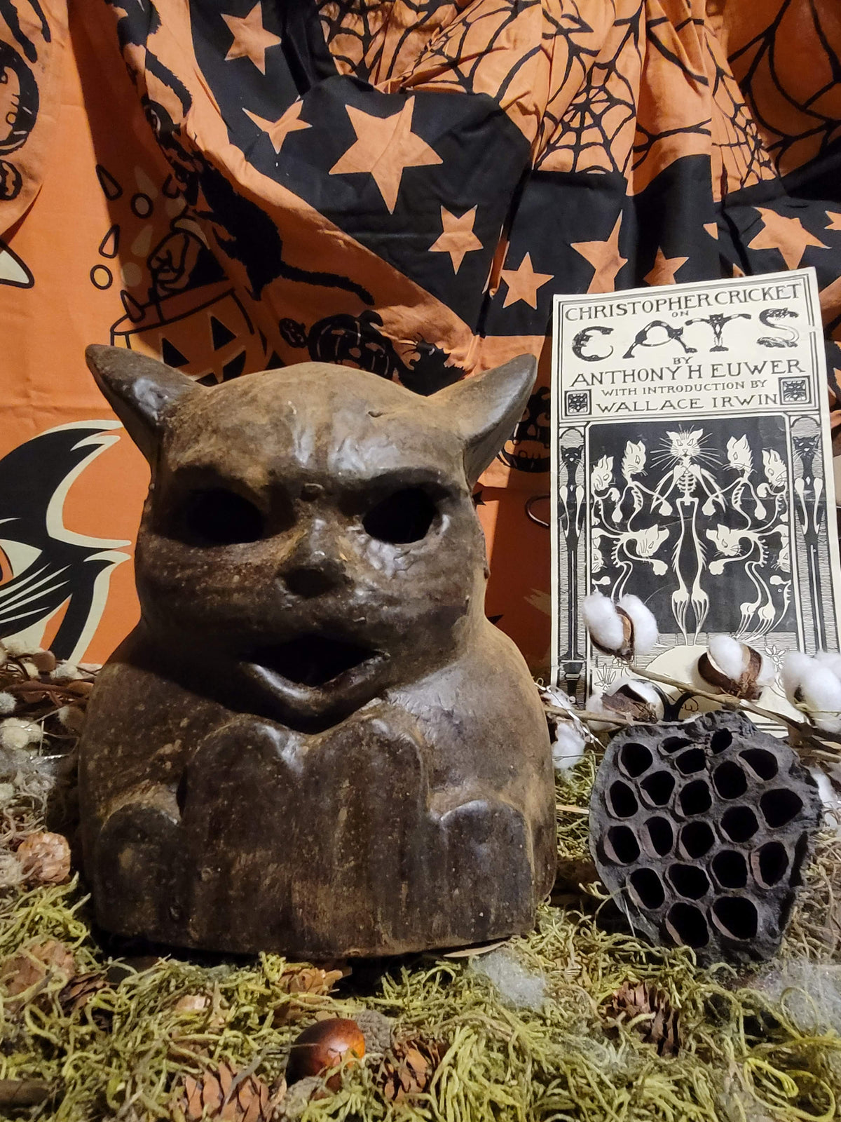 Halloween Vintage Style Black Cat Lantern