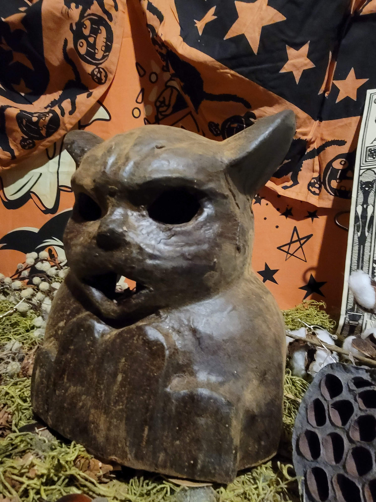 Halloween Vintage Style Black Cat Lantern