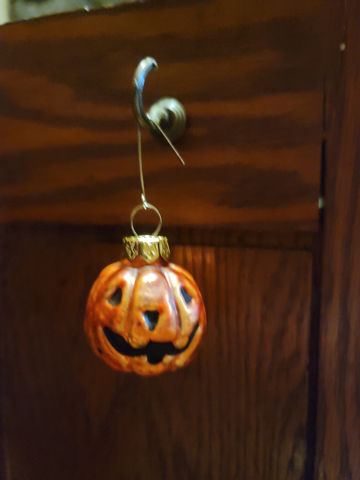 Jack-o'-Lantern Glass Ornament Set of 6