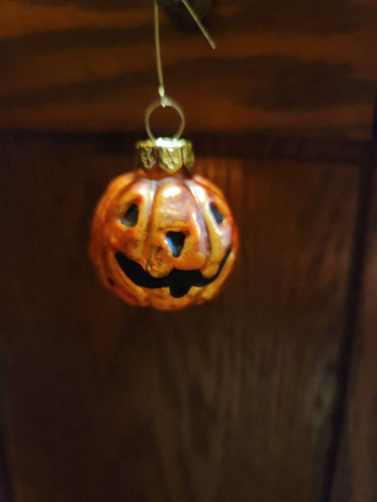 Jack-o'-Lantern Glass Ornament Set of 6