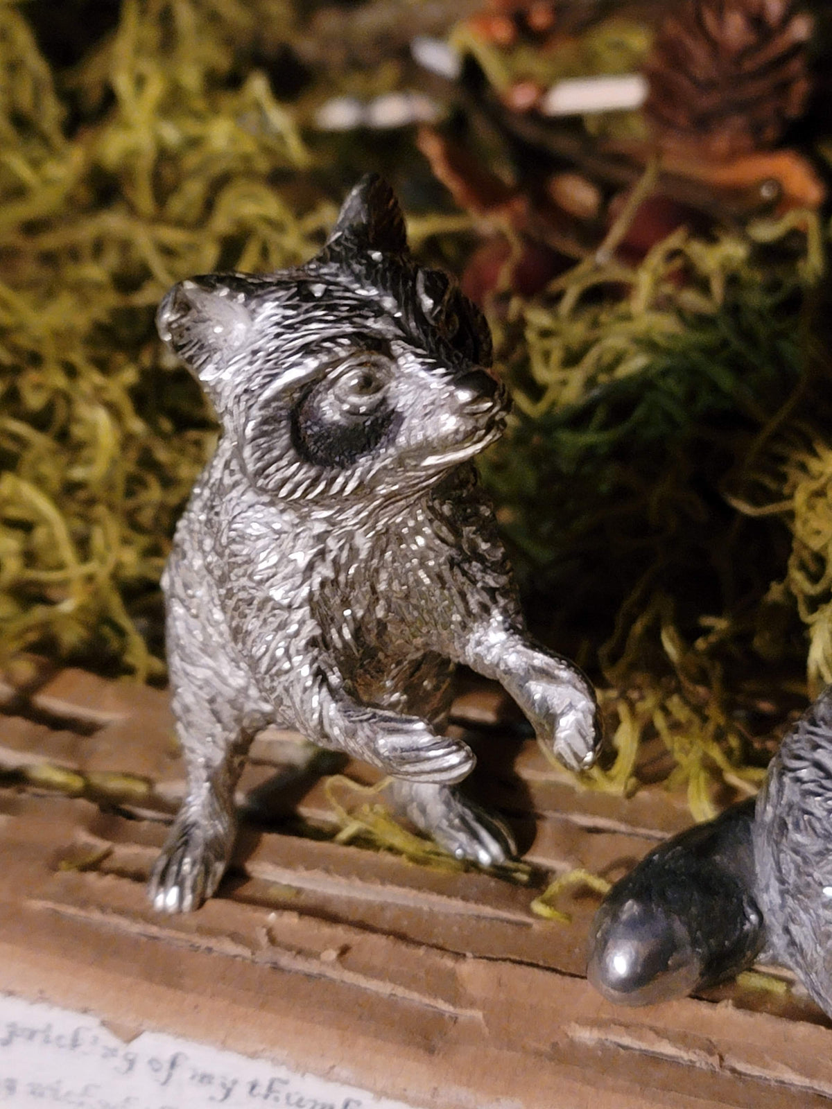 Vagabond House Raccoon Salt and Pepper Shaker Set  "Please Forgive Me"
