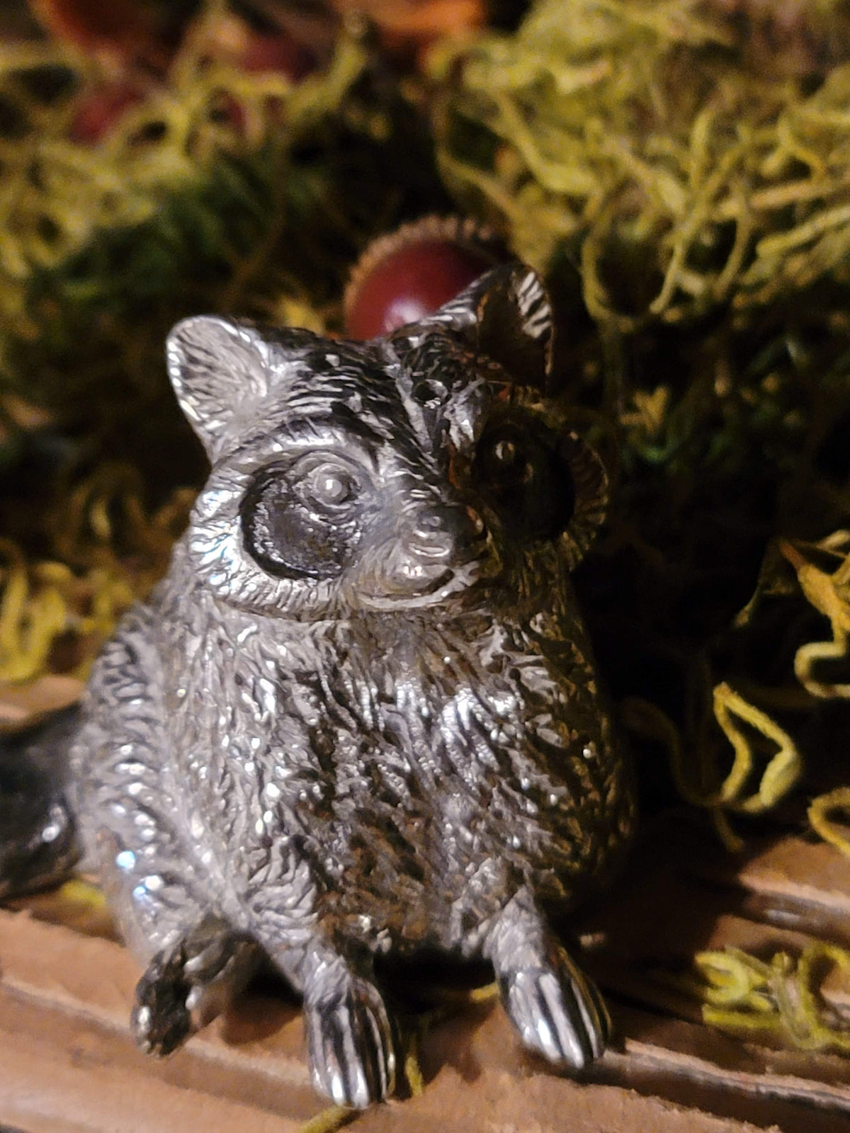Vagabond House Raccoon Salt and Pepper Shaker Set  "Please Forgive Me"