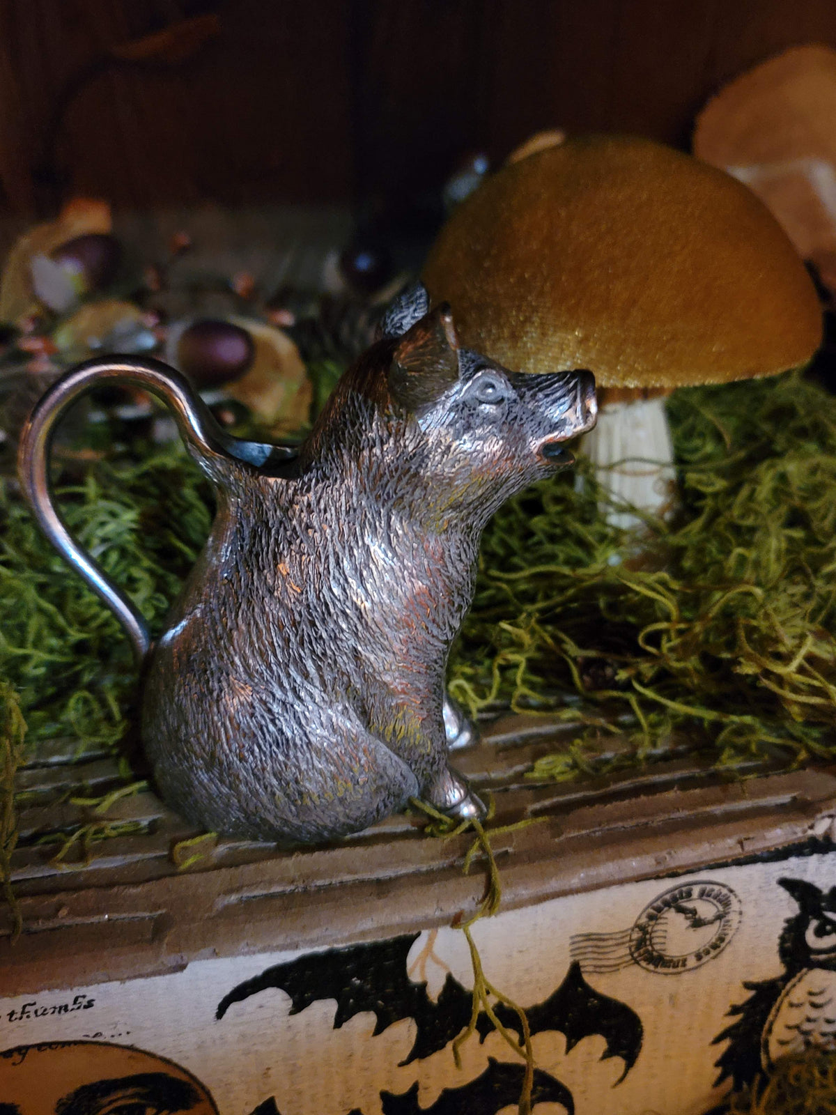 Vagabond House Pewter Boar Hog Swine Creamer Pitcher