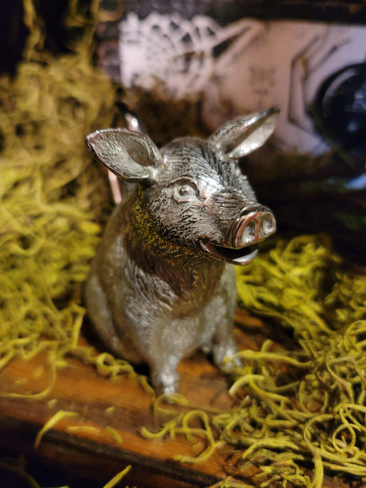 Vagabond House Pewter Boar Hog Swine Creamer Pitcher