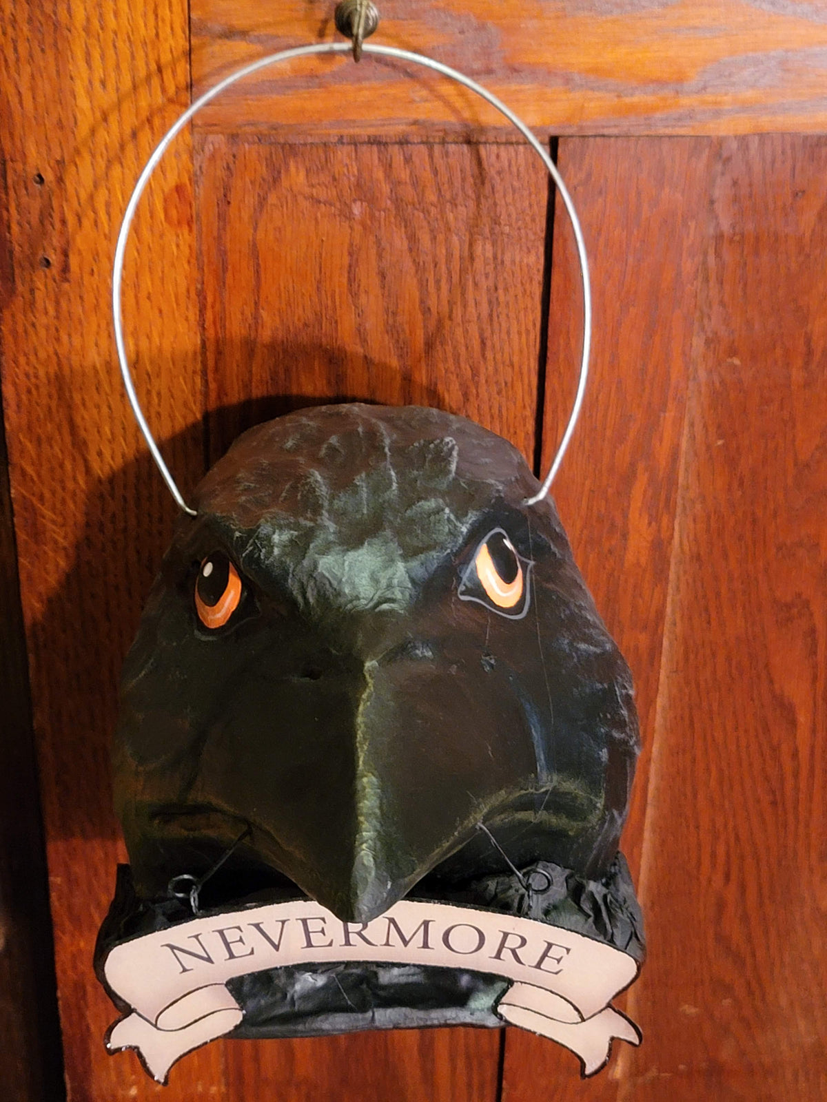 Vintage Halloween Style Raven's Cry Bucket - Paper Mache Candy Container