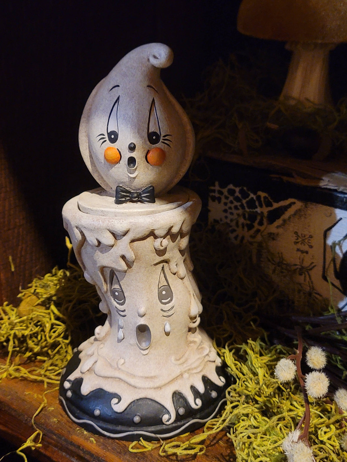 Johanna Parker Vintage Halloween Style Candle Container Figurine