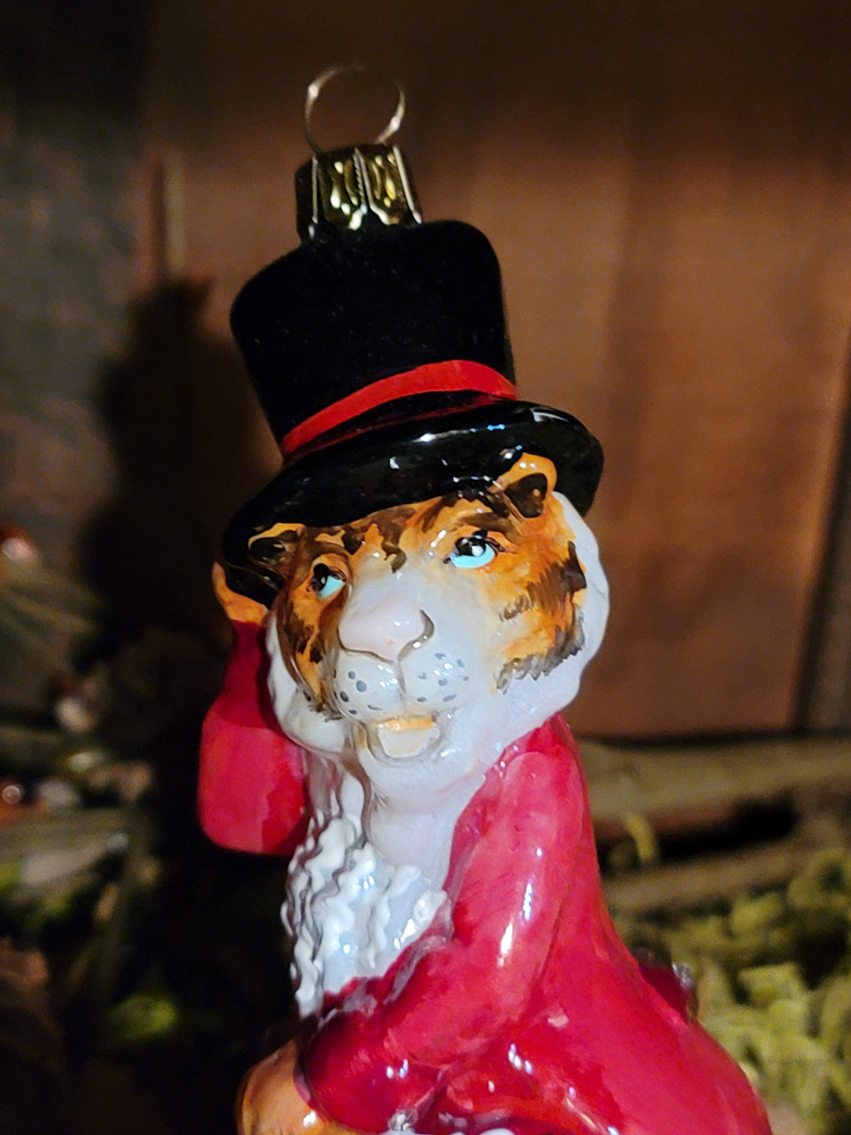 Vintage Style Heirloom Circus Tiger Birthday Christmas Ornament- The Ringmaster