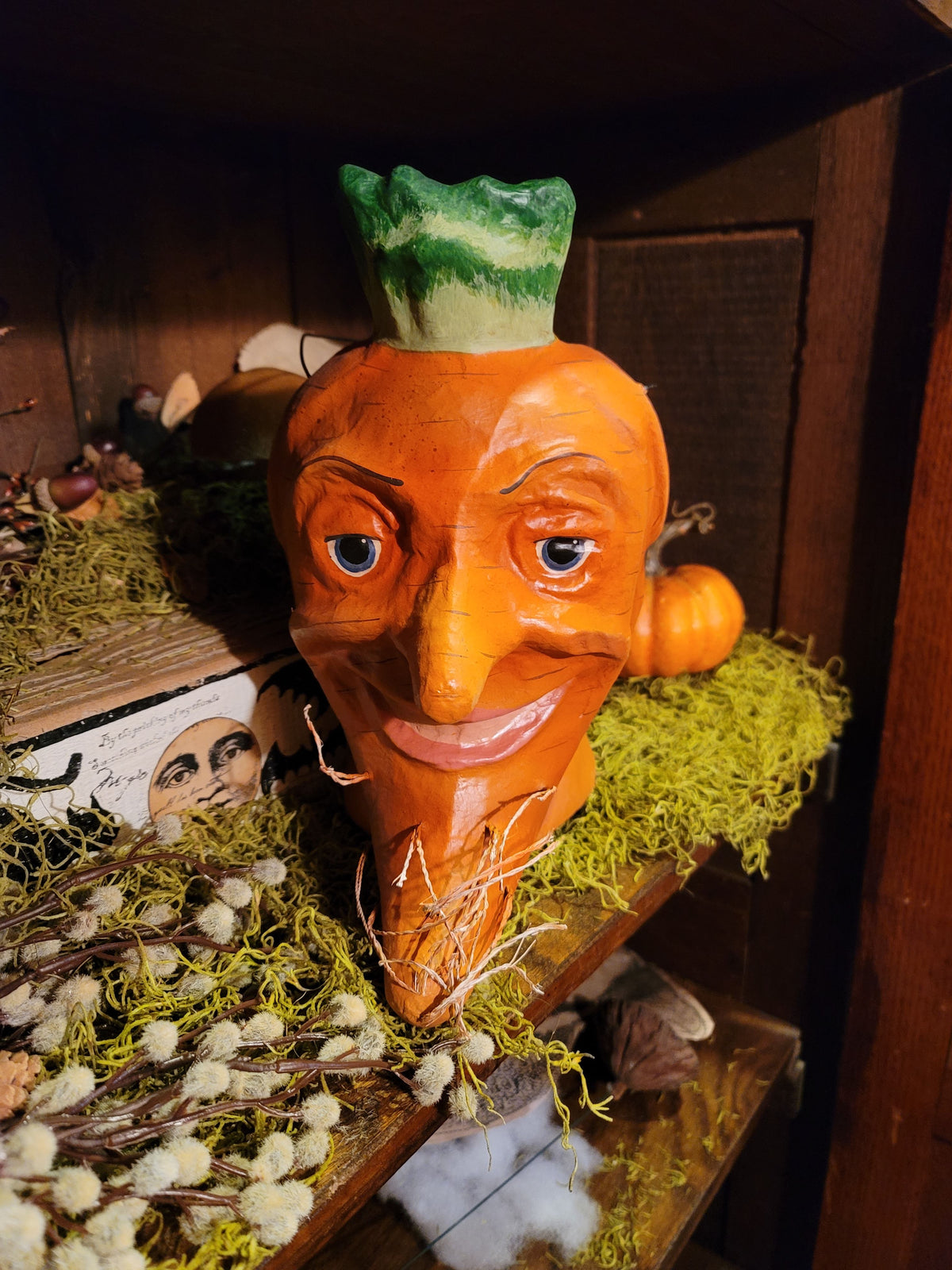 Vintage Halloween Style Ghastly Carrot "Devil Head Style" Candy Bucket - Cody Foster