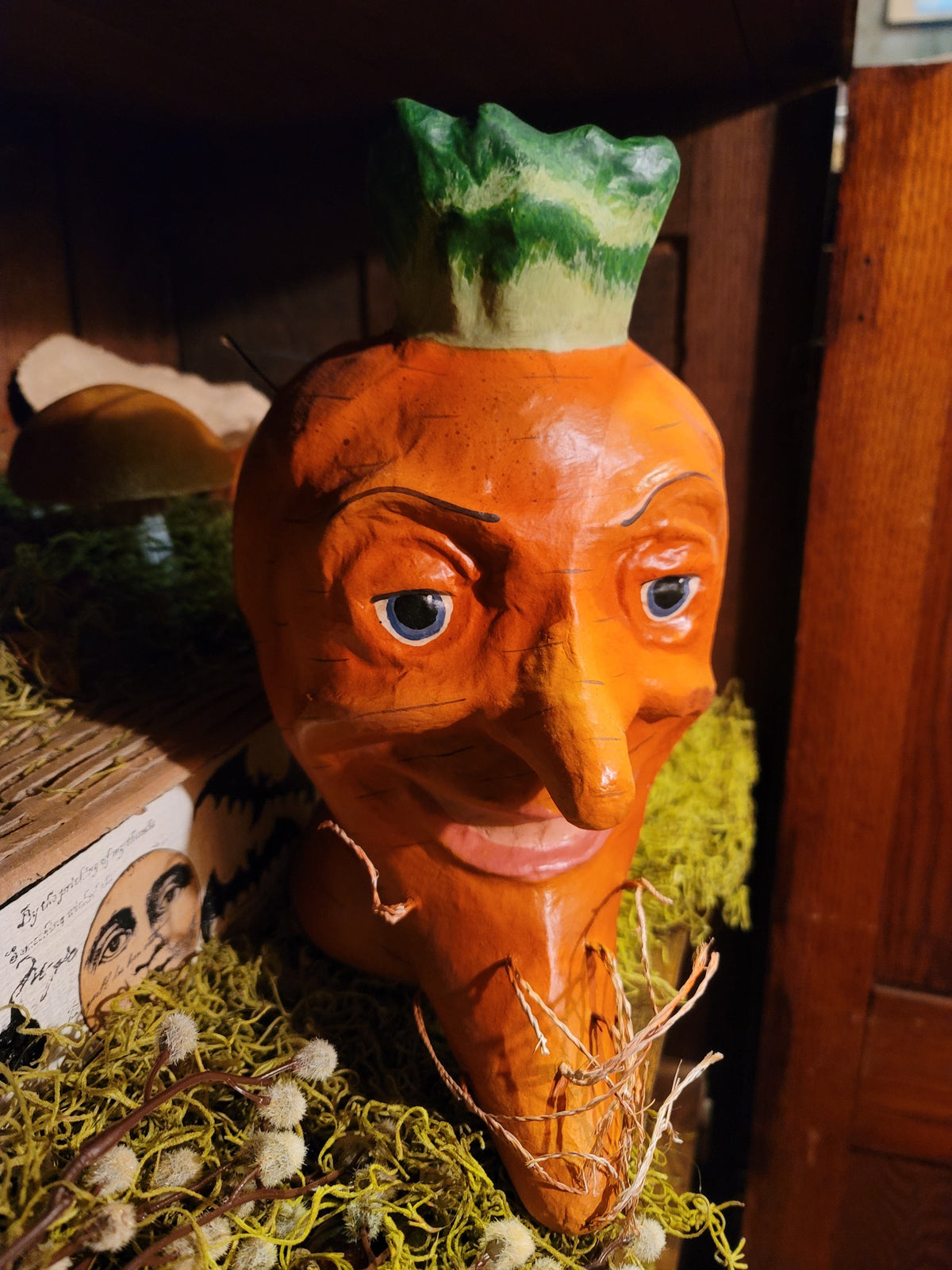 Vintage Halloween Style Ghastly Carrot "Devil Head Style" Candy Bucket - Cody Foster