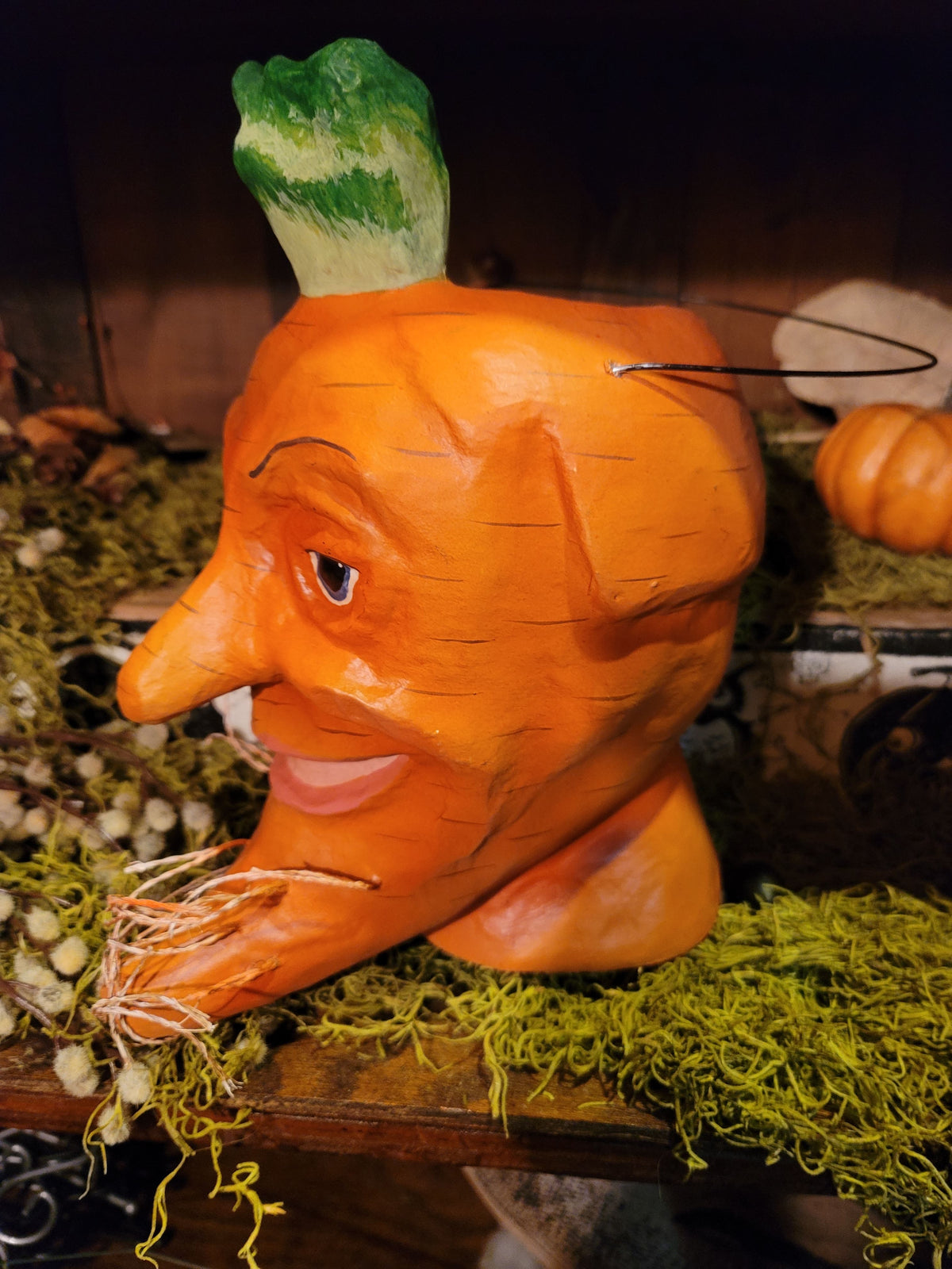 Vintage Halloween Style Ghastly Carrot "Devil Head Style" Candy Bucket - Cody Foster