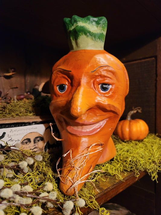 Vintage Halloween Style Ghastly Carrot "Devil Head Style" Candy Bucket - Cody Foster
