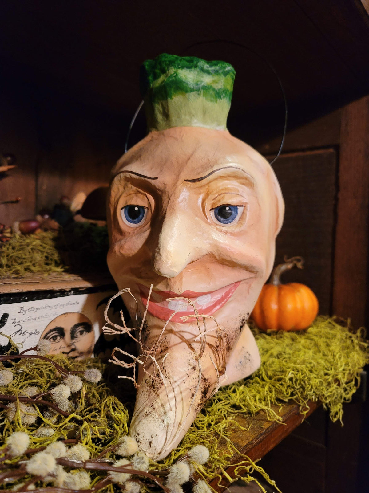 Brindwiddles Halloweth Halloween Frightful Parsnip Paper Mache Candy Bucket Cody Foster