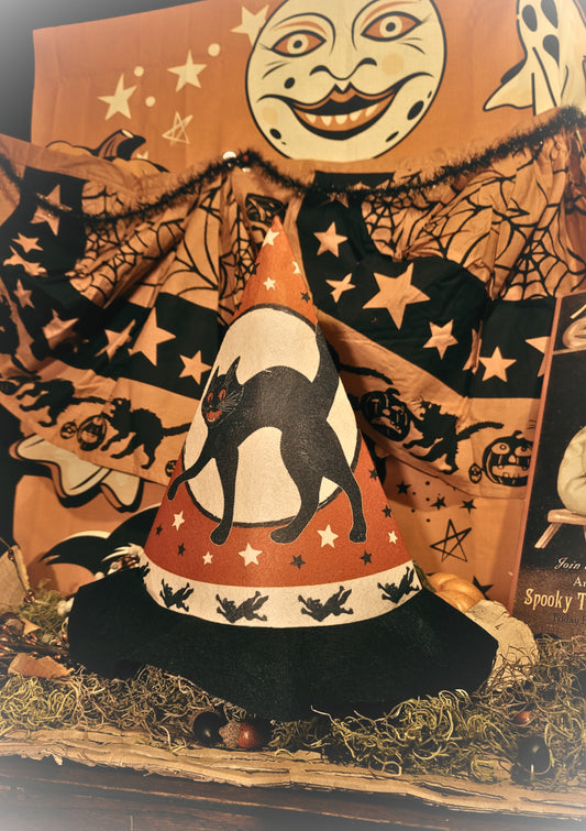 Vintage Halloween Style Felt Witch Hat