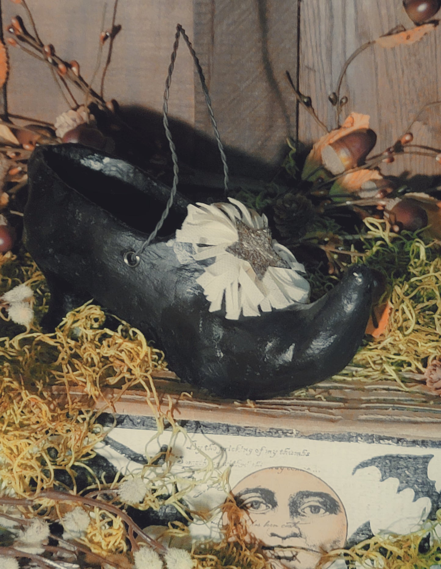 Vintage Halloween Style Nicol Sayre Witch Shoe Bucket