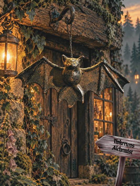 Vintage Halloween Style Large Hanging Tinkertons Alchemy Bat