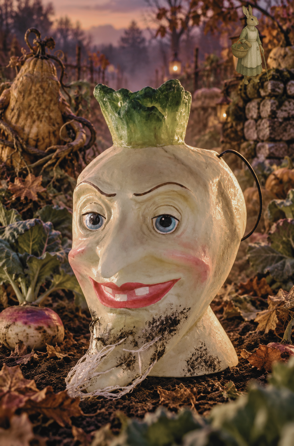 Brindwiddles Halloweth Halloween Frightful Parsnip Paper Mache Candy Bucket Cody Foster
