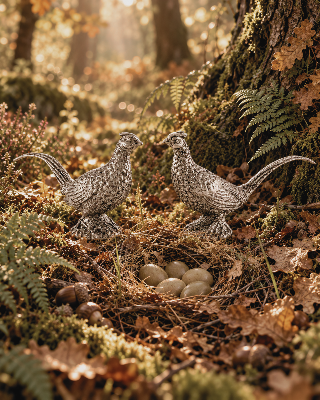 Halloweth Pheasentry Pheasent Pair Salt and Pepper Shaker Set