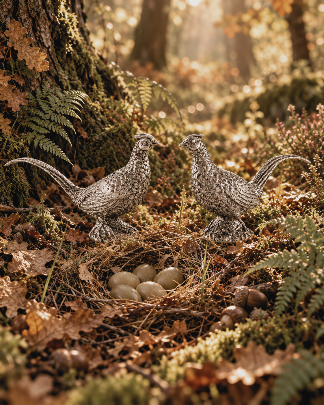 Halloweth Pheasentry Pheasent Pair Salt and Pepper Shaker Set