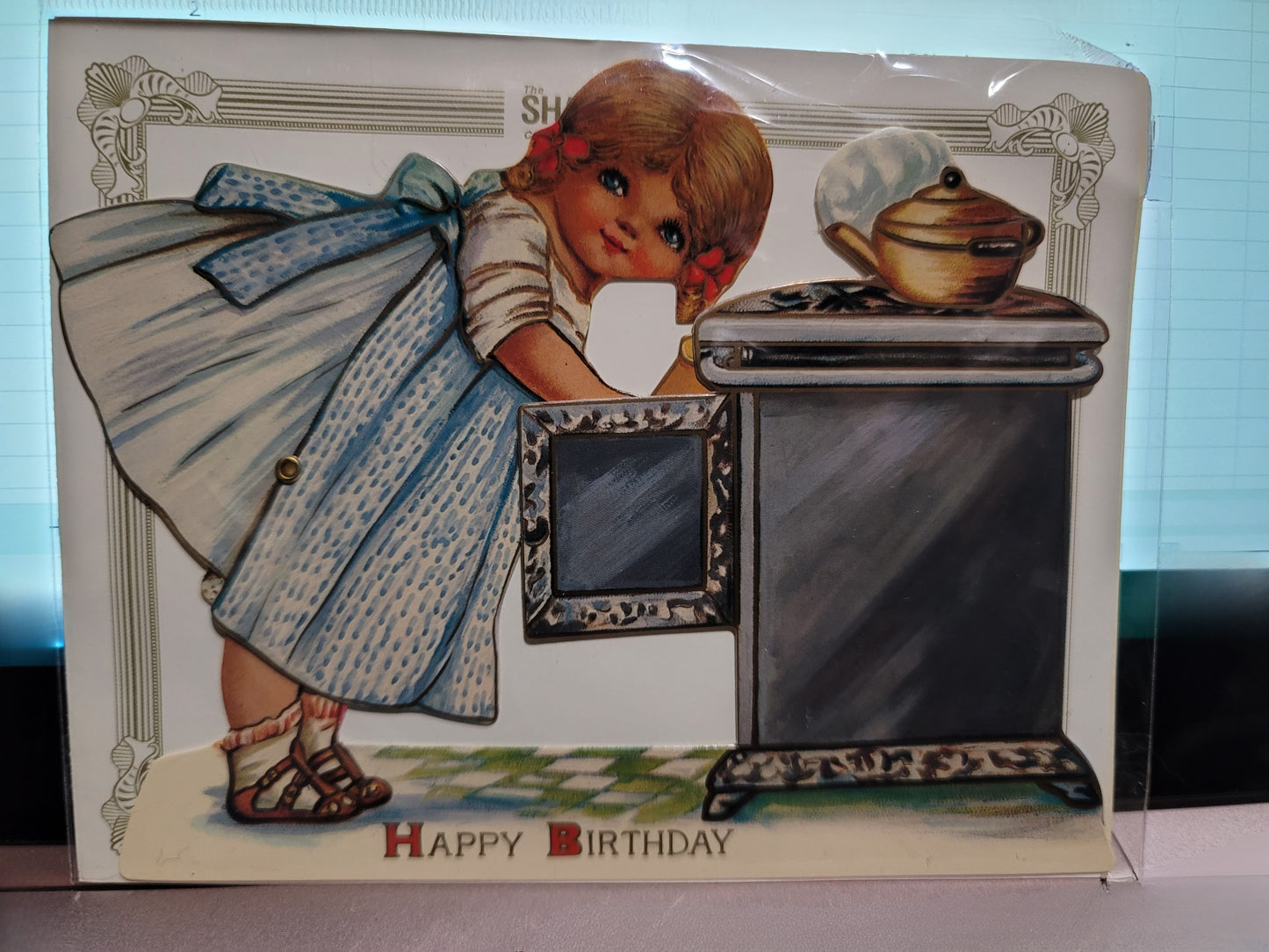 B Shackman Mechanical Girl Baker Birthday Card