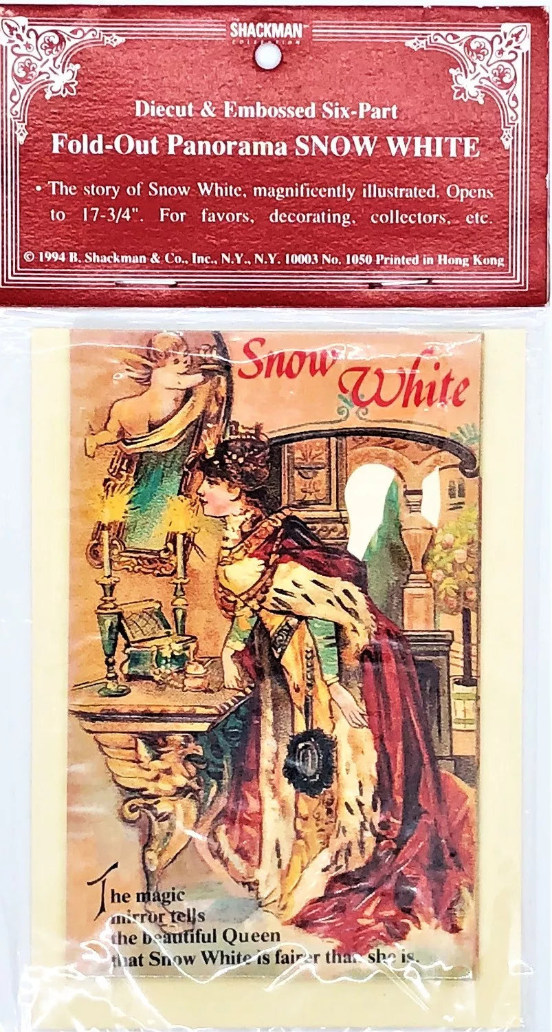 Vintage Victorian Style Snow WhiteFold Out Panorama Greeting Card